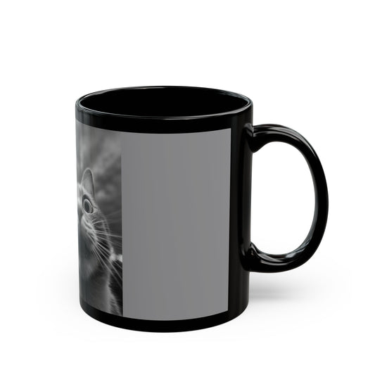 Black Mug (11oz, 15oz) Cat UFO