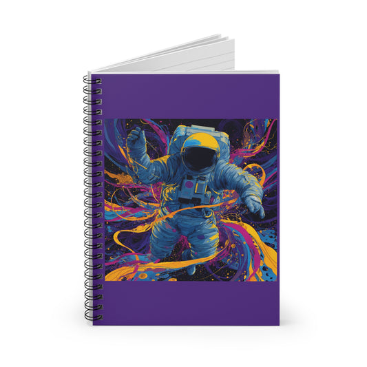 Spiral Notebook - Ruled Line vibrant astronaut