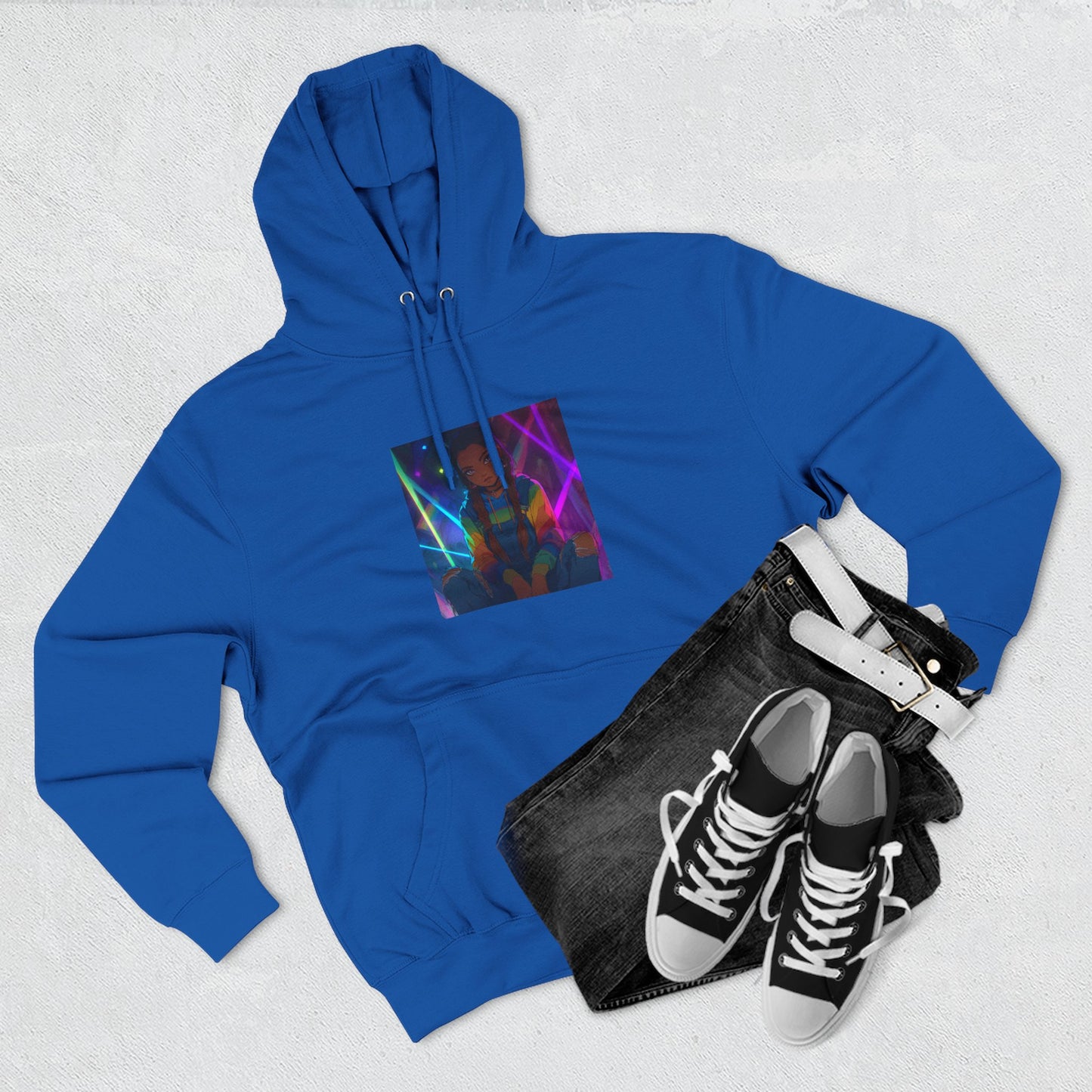 Funny Three-Panel Fleece Hoodie