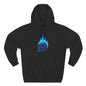 blue flame Three-Panel Fleece Hoodie
