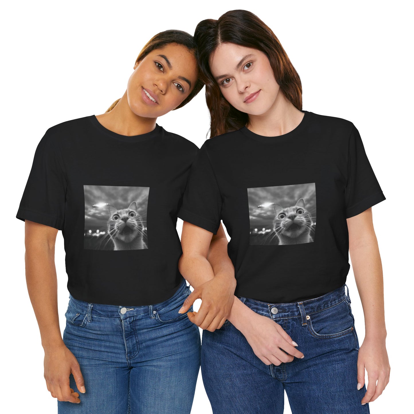 Unisex Jersey Short Sleeve Tee Cat UFO