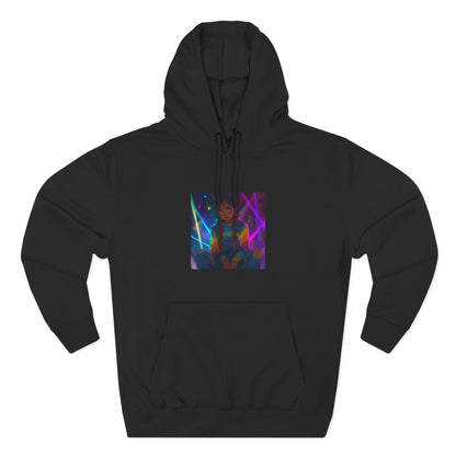 Funny Three-Panel Fleece Hoodie