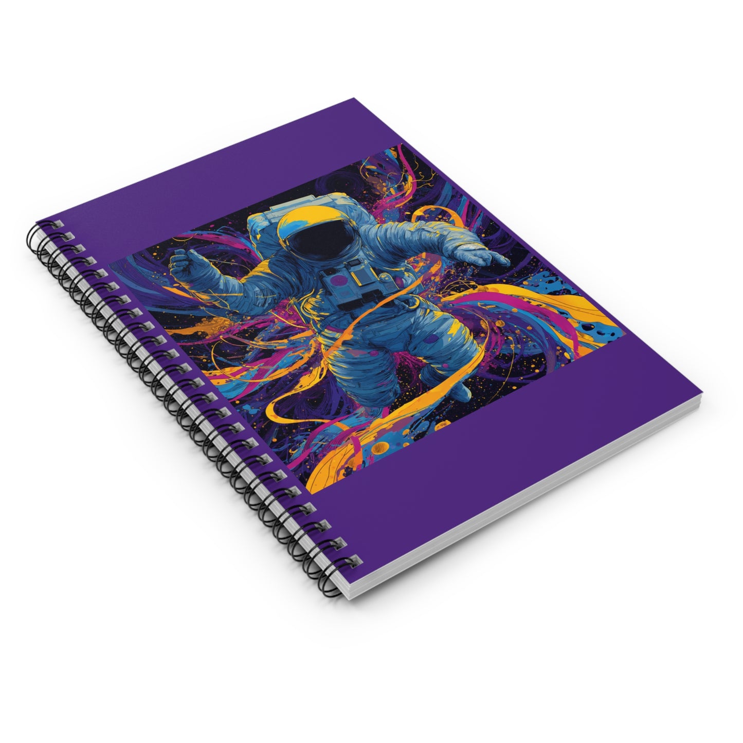 Spiral Notebook - Ruled Line vibrant astronaut