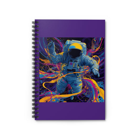 Spiral Notebook - Ruled Line vibrant astronaut