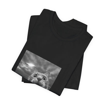 Unisex Jersey Short Sleeve Tee Cat UFO