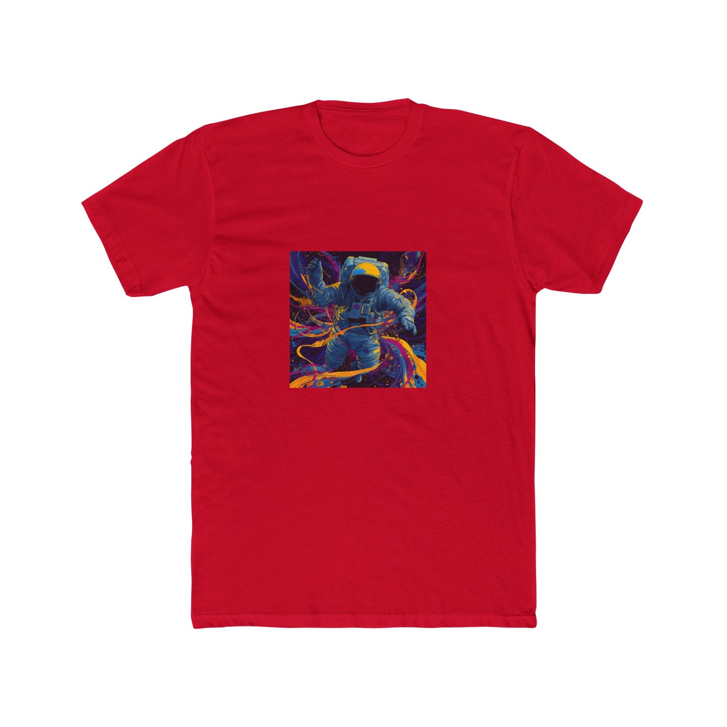 Unisex Cotton Crew Tee - vibrant astronaut