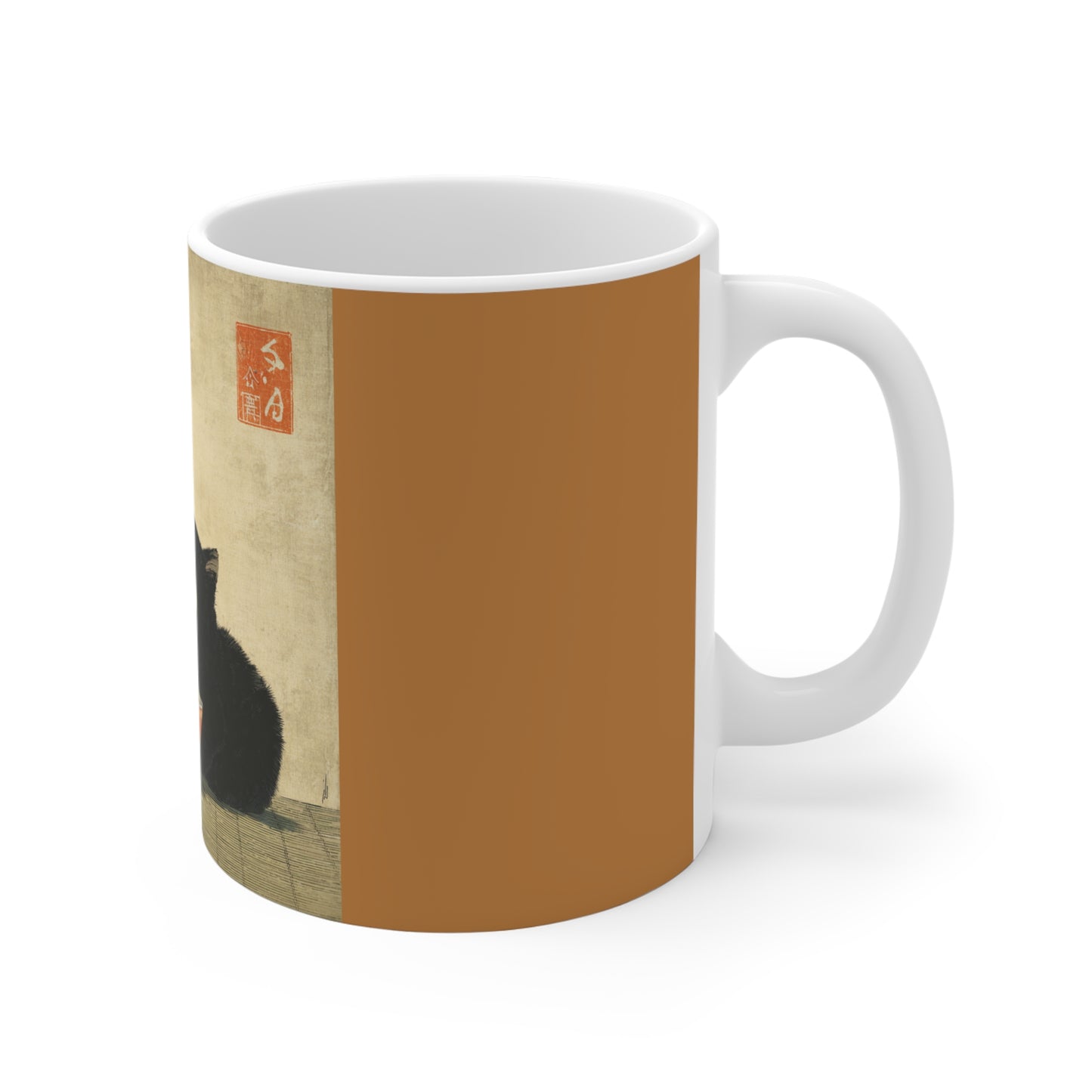 Mug 11oz cat eating Japanese noodles