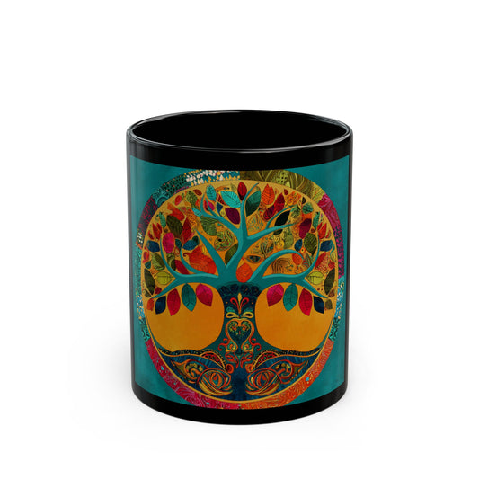 Black Mug (11oz, 15oz) Tree of life