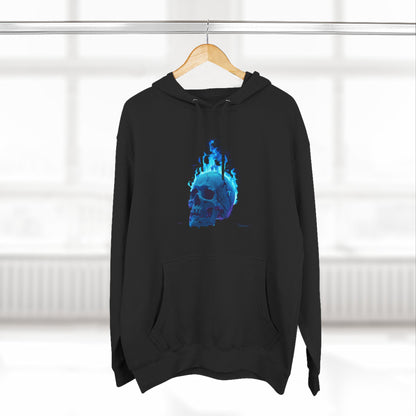 blue flame Three-Panel Fleece Hoodie