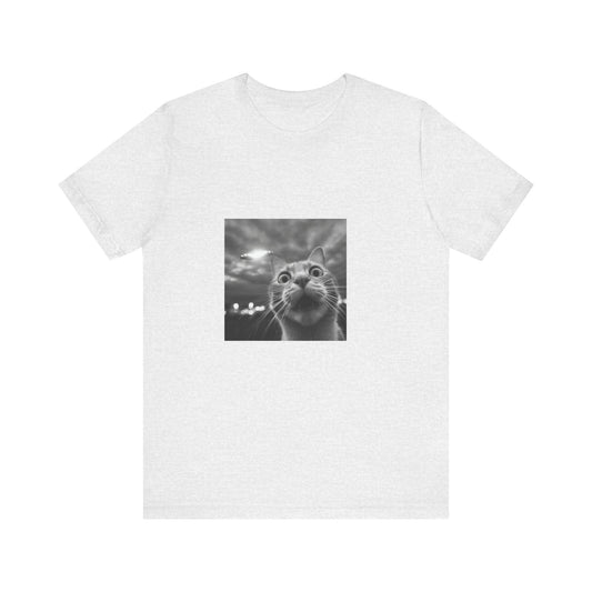 Unisex Jersey Short Sleeve Tee Cat UFO