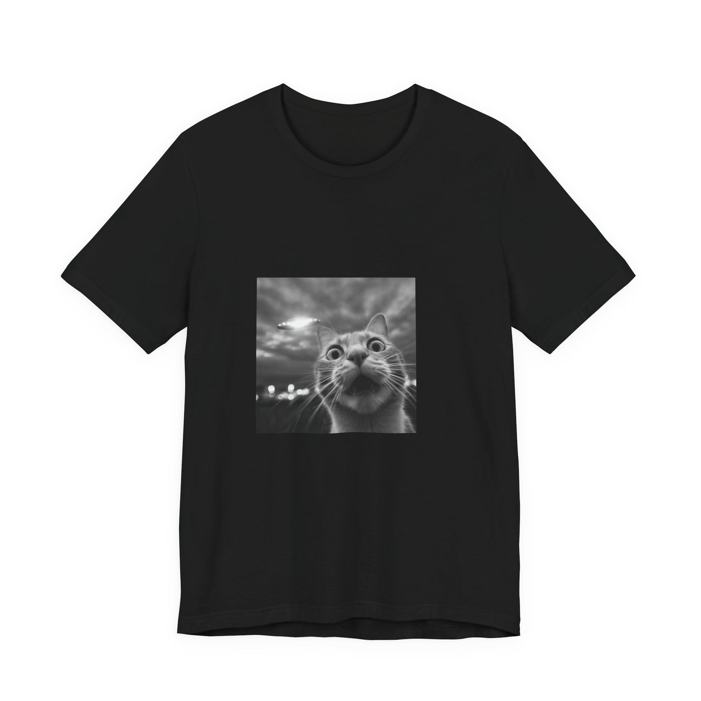 Unisex Jersey Short Sleeve Tee Cat UFO