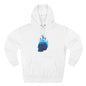 blue flame Three-Panel Fleece Hoodie