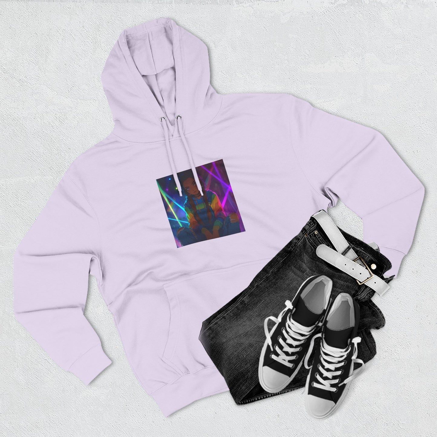 Funny Three-Panel Fleece Hoodie