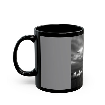 Black Mug (11oz, 15oz) Cat UFO