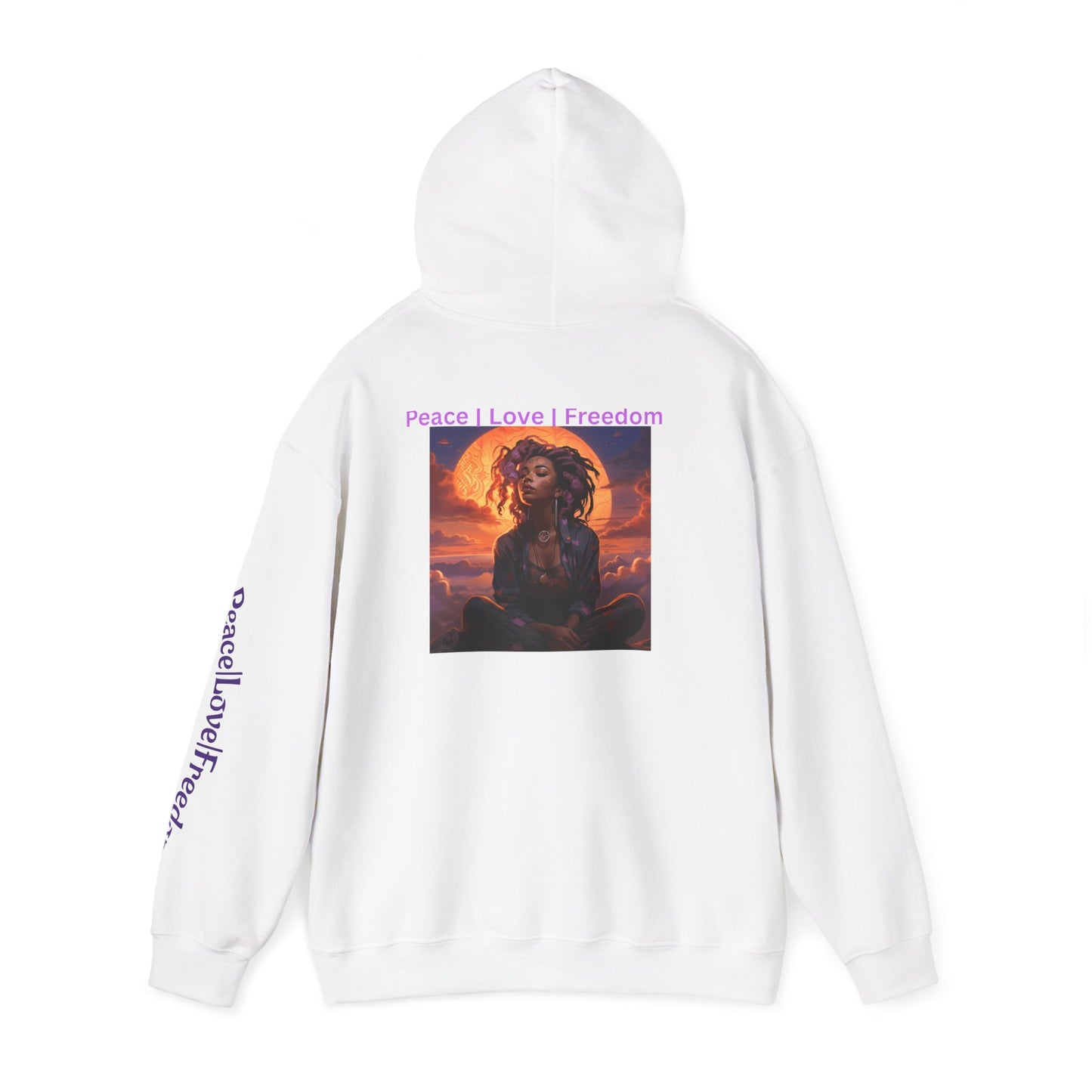 Peace, Love & Freedom Hoodie — Cute Spiritual Women’s Graphic Hoodie