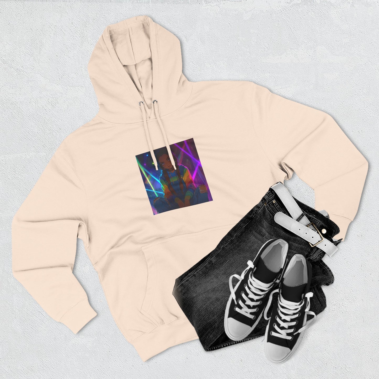 Funny Three-Panel Fleece Hoodie